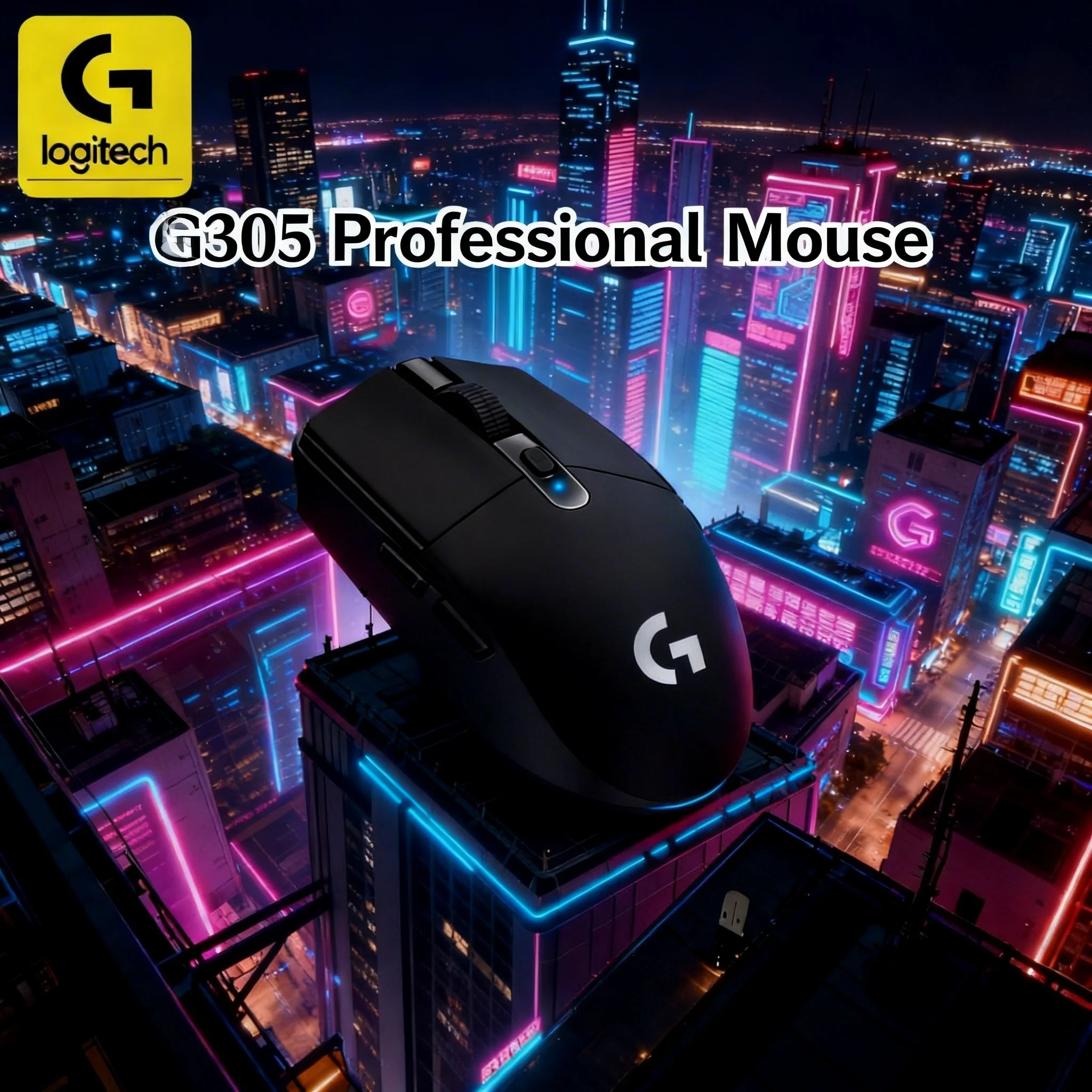 

[Atmosphere Creation] Logitech G305 gaming mouse, RGB lighting effects enhance the atmosphere, 12000 DPI for precise control.