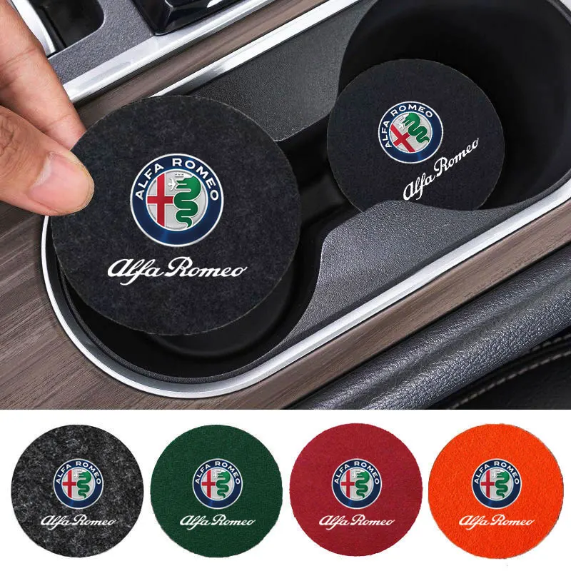 سيارة كوستر كوب ماء زجاجة حامل المضادة للانزلاق وسادة حصيرة الديكور ل ألفا روميو جيوليتا 159 ميتو جوليا ستيلفيو 147 اكسسوارات