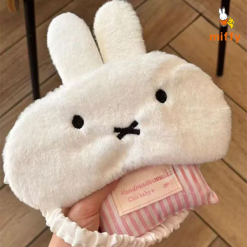 

Kawaii Miffy Sleep Mask Cartoon Comfortable Home Decoration Dopamine Creative Light Blocking Sleep Mask Anime Accessories Gifts