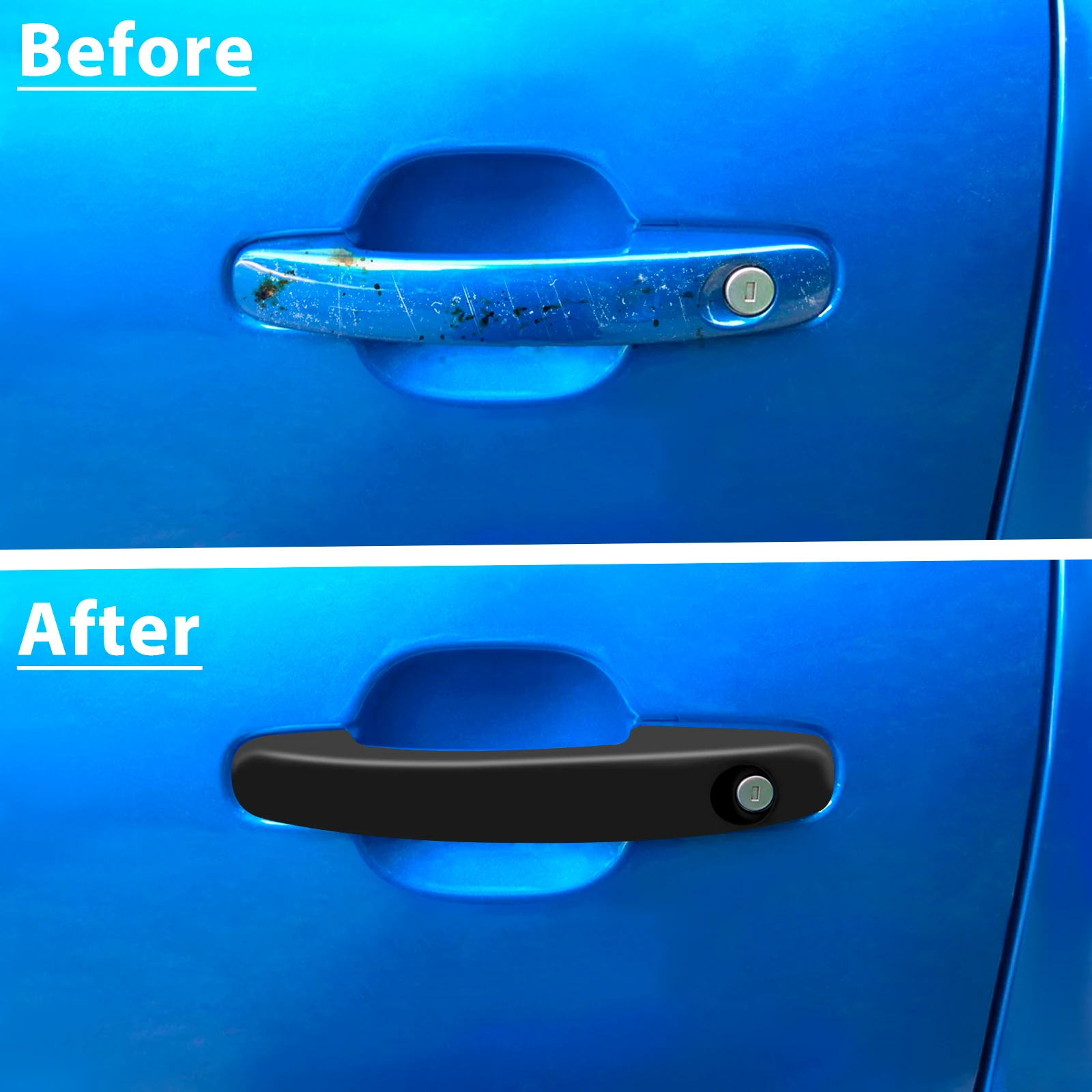 Matte Black Car Door Handle Cover For Ford Ranger 2023 2024 Next Gen Accessories Car Styling