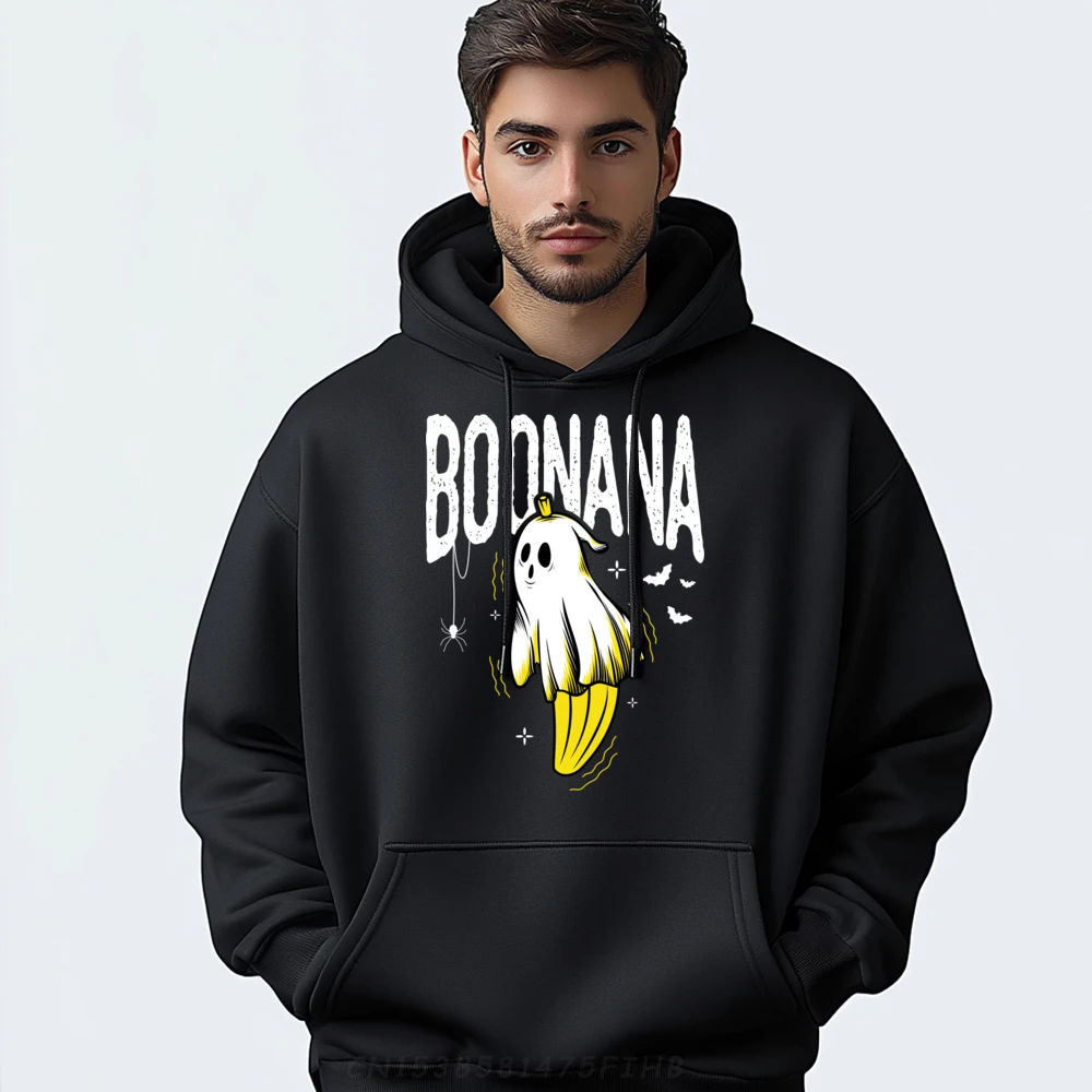 

Boonana banana halloween creepy banana halloween fan Brand Hoodies New Men Long Sleeve Tee