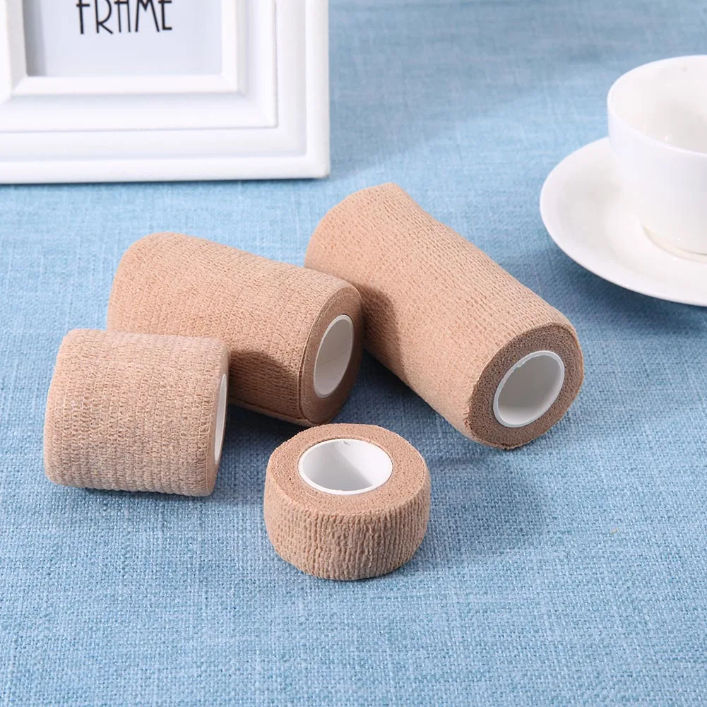 5 Stück 2,5/5/7,5/10 cm selbstklebende elastische Bandage, kohäsives Vliesband, Einwegband für Sport, Befestigung, Finger, Handgelenk, Bein – Detail 9