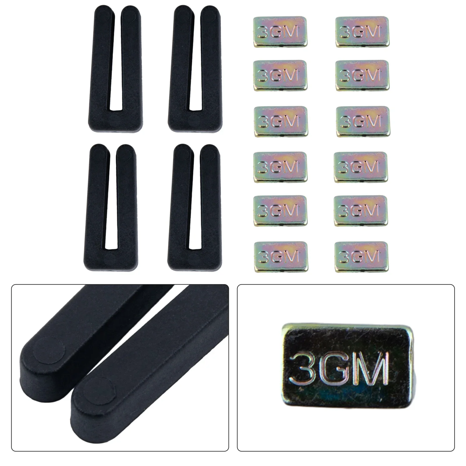 High Quality Fan Blade Balancing Kit 4 Sets 42*18*7mm Balancing Clips Balancing Kit Ceiling Fan Blade Gold Blocks