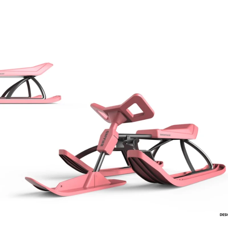 زلاجات للأطفال البالغين للتزلج المجاني على حقول الثلج، دراجة تزلج متوافقة مع سيارة الثلج على الجليد والدراجات النارية