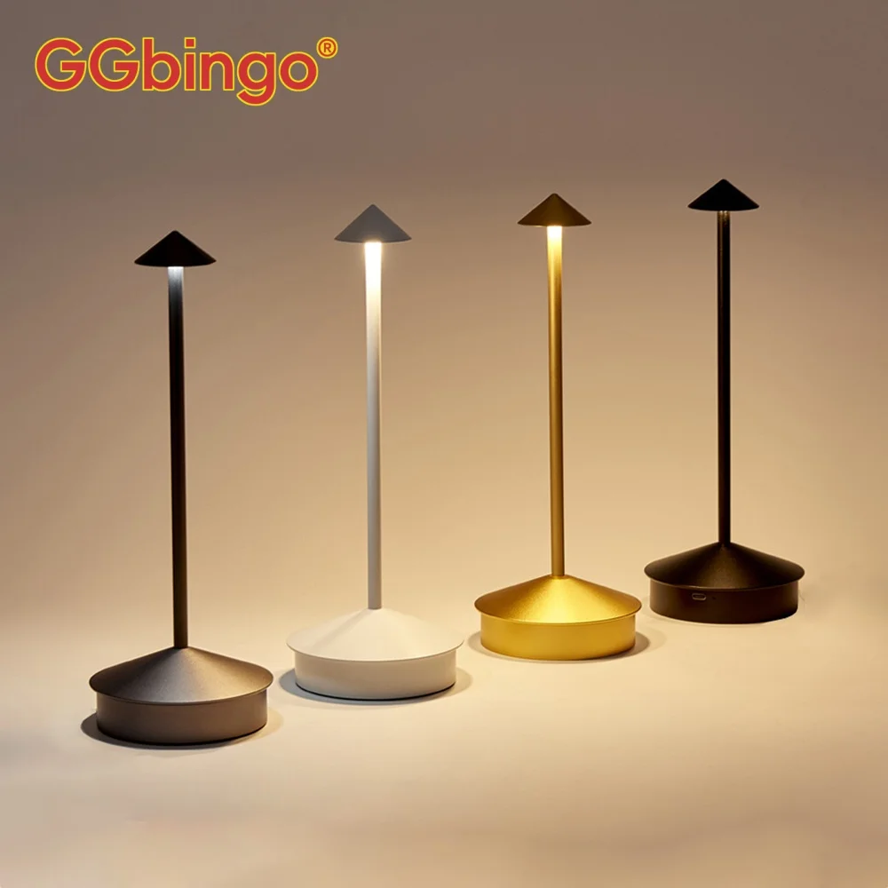 LED-Tischlampe Wiederaufladbar mit Berührungssensor Kabellose Schreibtischlampe 3 Farben Nachttischlampe Kreatives Ambientlicht Raumdekoration Nachtlicht