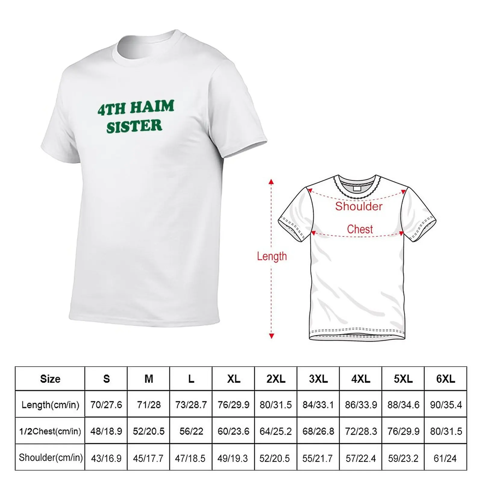 New 4th haim sister green T-Shirt anime clothes T-shirt for a boy Short t-shirt korean fashion workout shirts for men