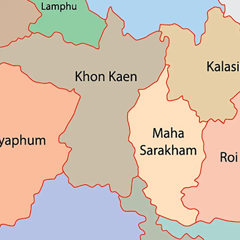 100*150 см Карта Таиланда на английском нетканом холсте, картина, настенный художественный постер и принт, украшение для дома, школьные принадлежности