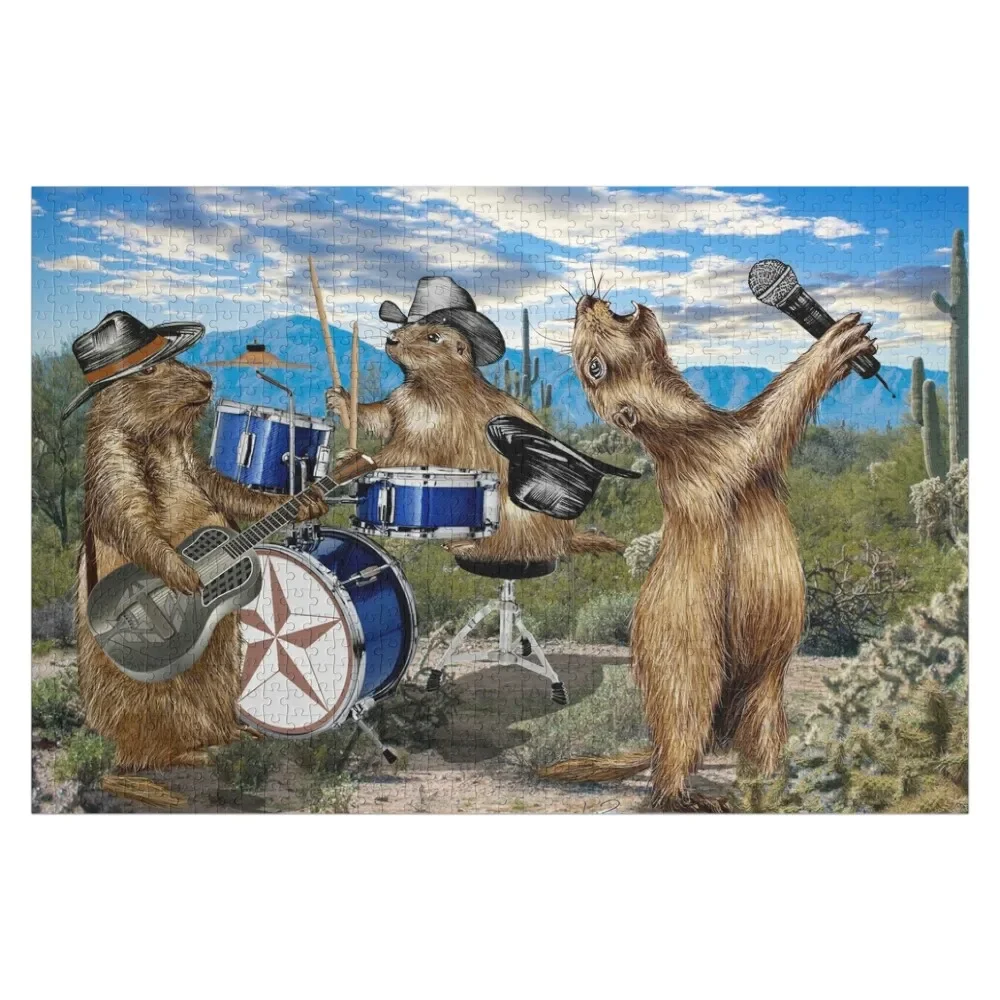 Prairie Dog Band Jigsaw Puzzle Picture Anime Personalized Wooden Name Customized Kids Gift Puzzle