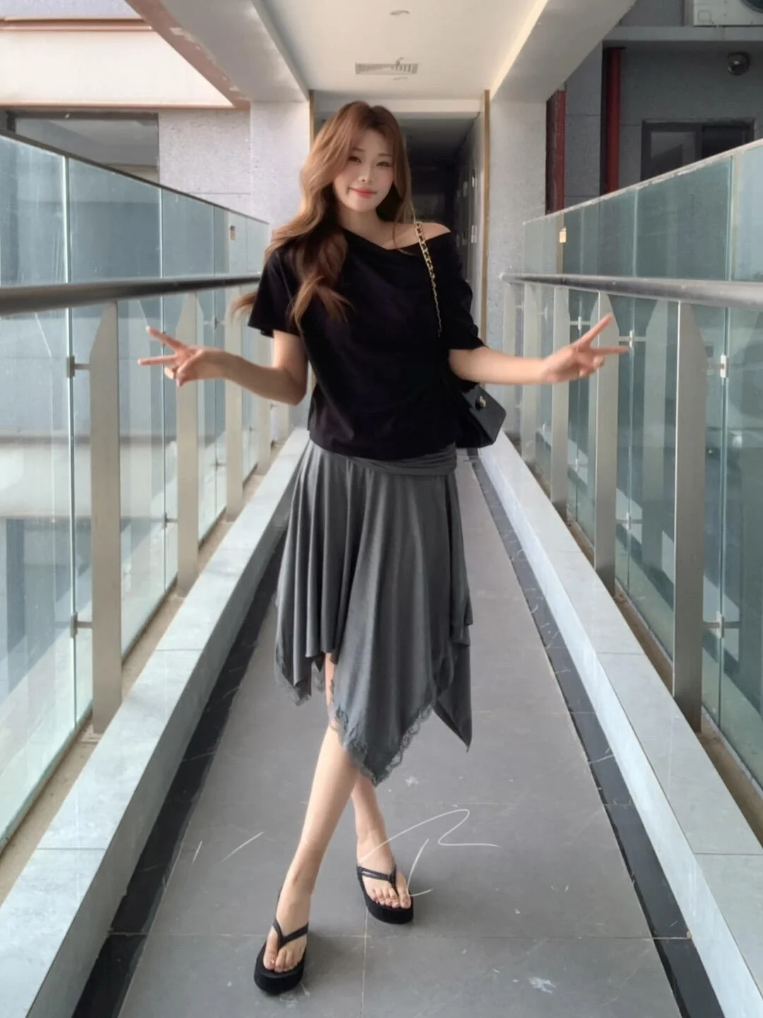 

Summer Lace Trim Shoulder Bared Women's High Waist Slim Fit Asymmetrical Skirt Two Piece Set Lazy Style Fashionable Ensemble