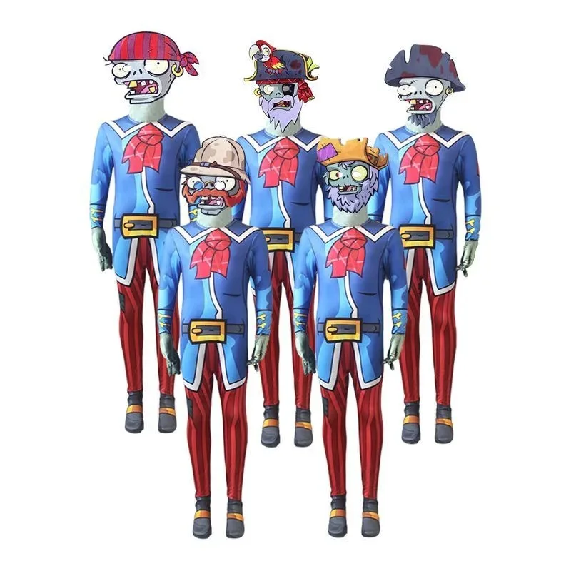 زي تنكري للأطفال الأولاد من Plants vs. Zombies - بدلات زومبي وعباد الشمس والبازلاء للبالغين والأطفال لعيد الهالوين وعيد الميلاد