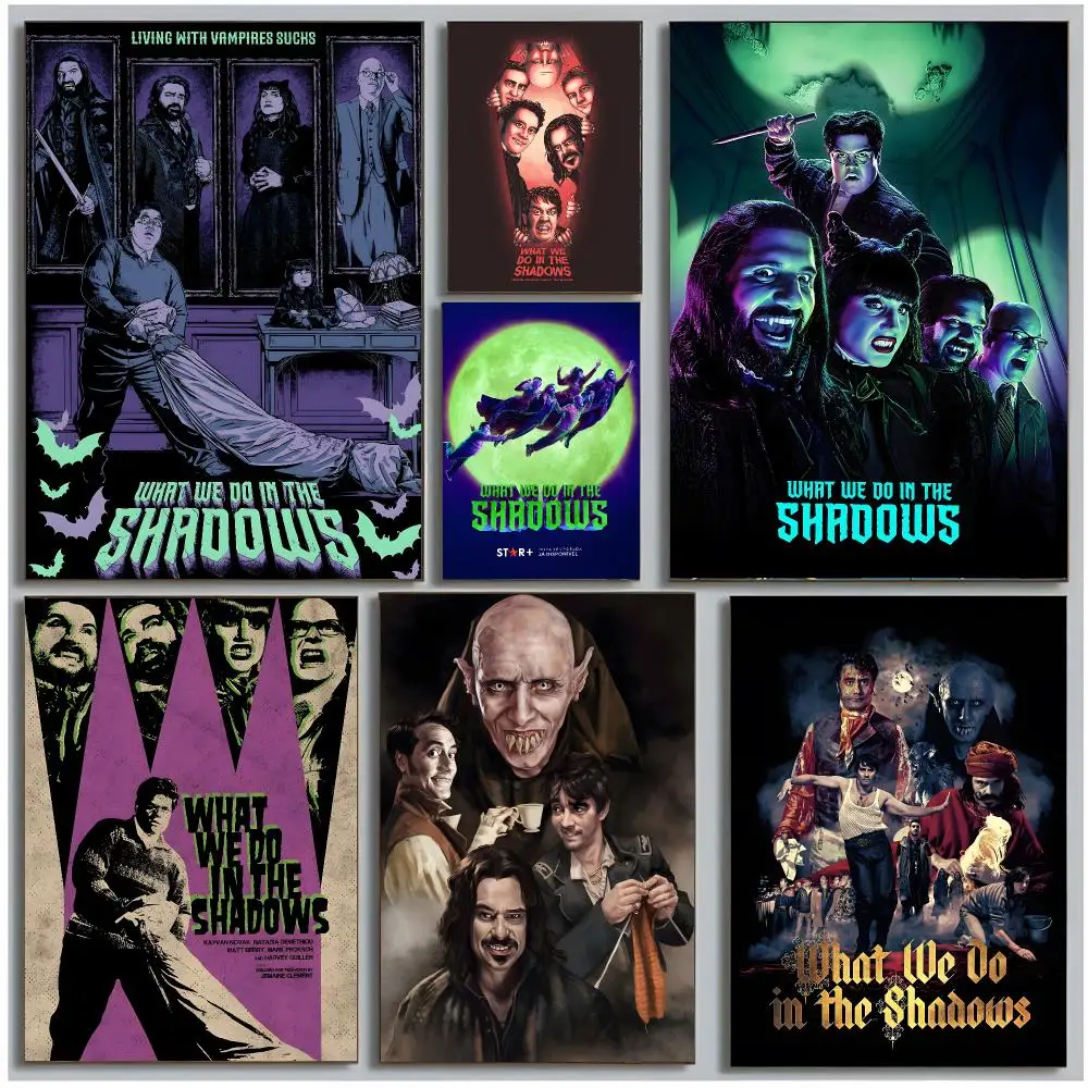 Comedy Series W-What We Do in the Shadows Poster Modern Wall Art Bedroom Living Room Print Unframed