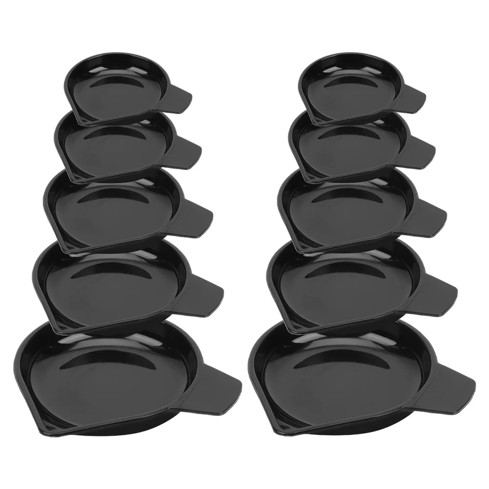 

10 Pcs Digital Scale Electronic Weighing Disc Dish Tray Dishes Boat Black Kitchen Scales
