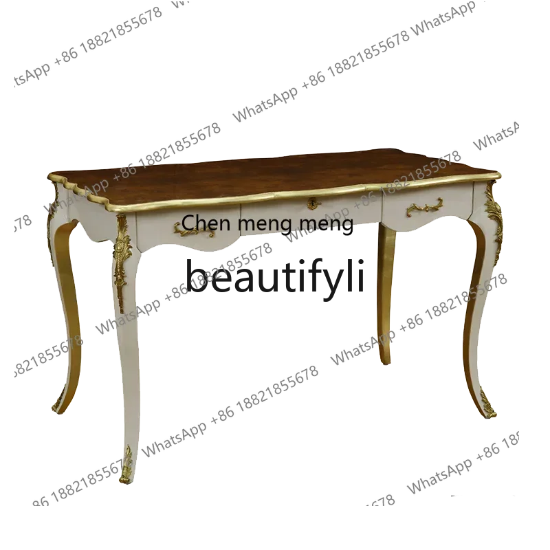 

Luxury French Premium Blue-Grey Veneer Countertop Copper 1.2 Desk VintageD06