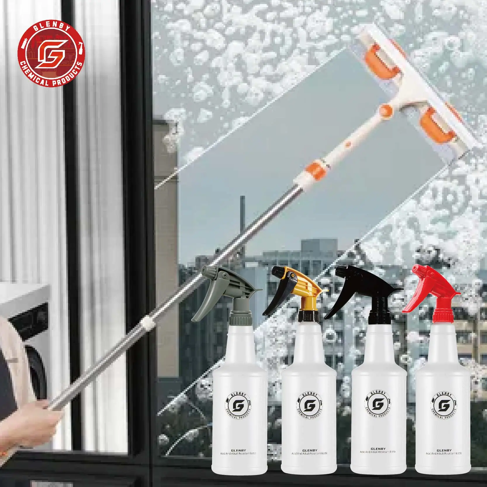 Car Ultra-fine Water Mist Cylindrical Spray Bottle HDPE Chemical Resistant Spray Auto Wash Watering Can, Heavy Duty Spray Bottle