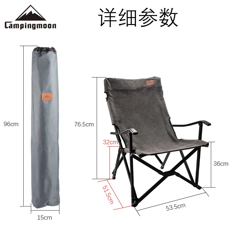 CAMPINGMOON F-1003C luar ruangan kursi lipat berkemah BBQ kursi aluminium Alloy katun kain Ogawa FishingChair