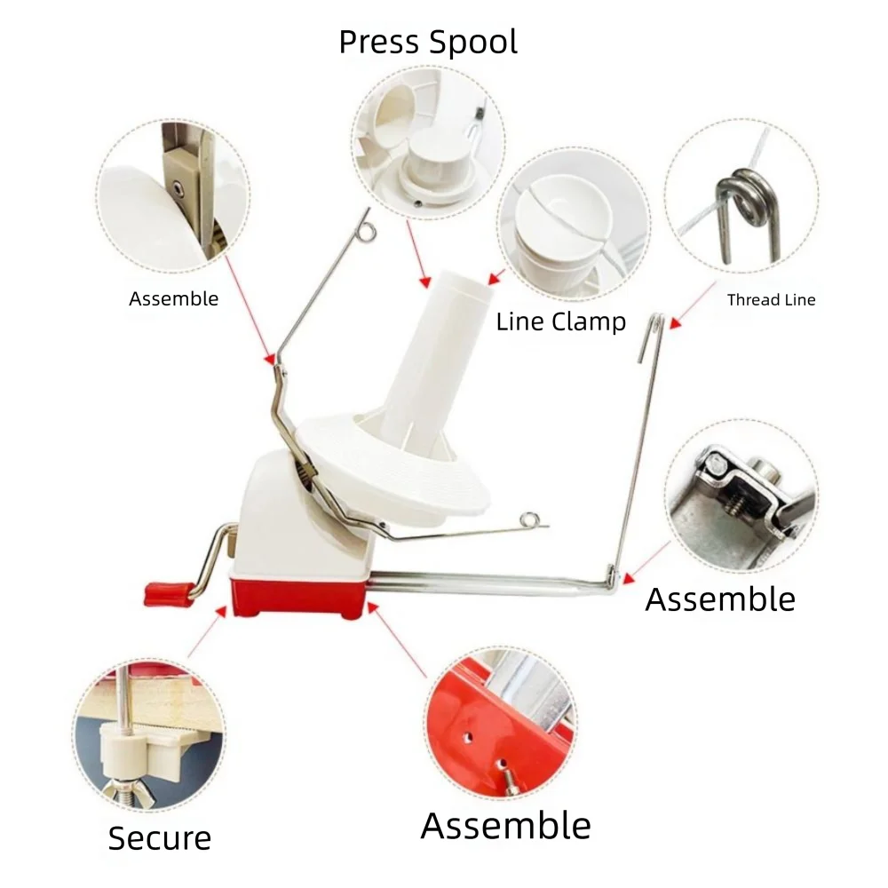 

New Manual Wool Winder Holder Plastic Handheld Yarn Skein String DIY Mini Yarn winding machine Sewing Accessories