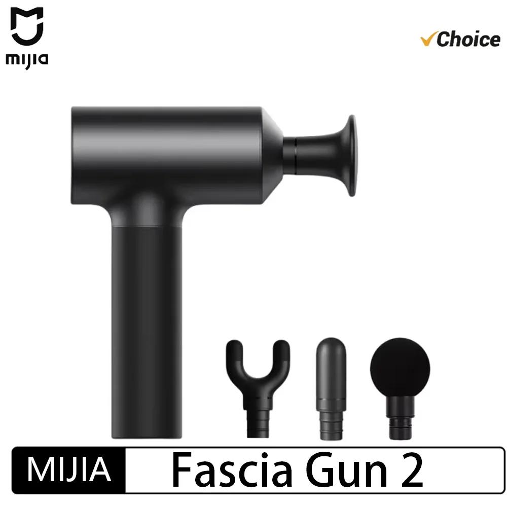 New MIJIA Fascia Gun 2 Dual Mode 3 Gear Hot Pack Mode Strong Power Intelligent Multiple Safety Protection Black