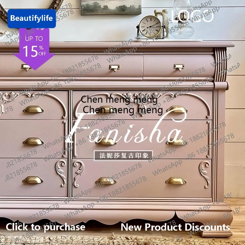 

zJ6660zj6660 Комод в французском стиле, легкий люкс, для виллы, гостиной, с резьбой, декоративный, для хранения, для главной спальни