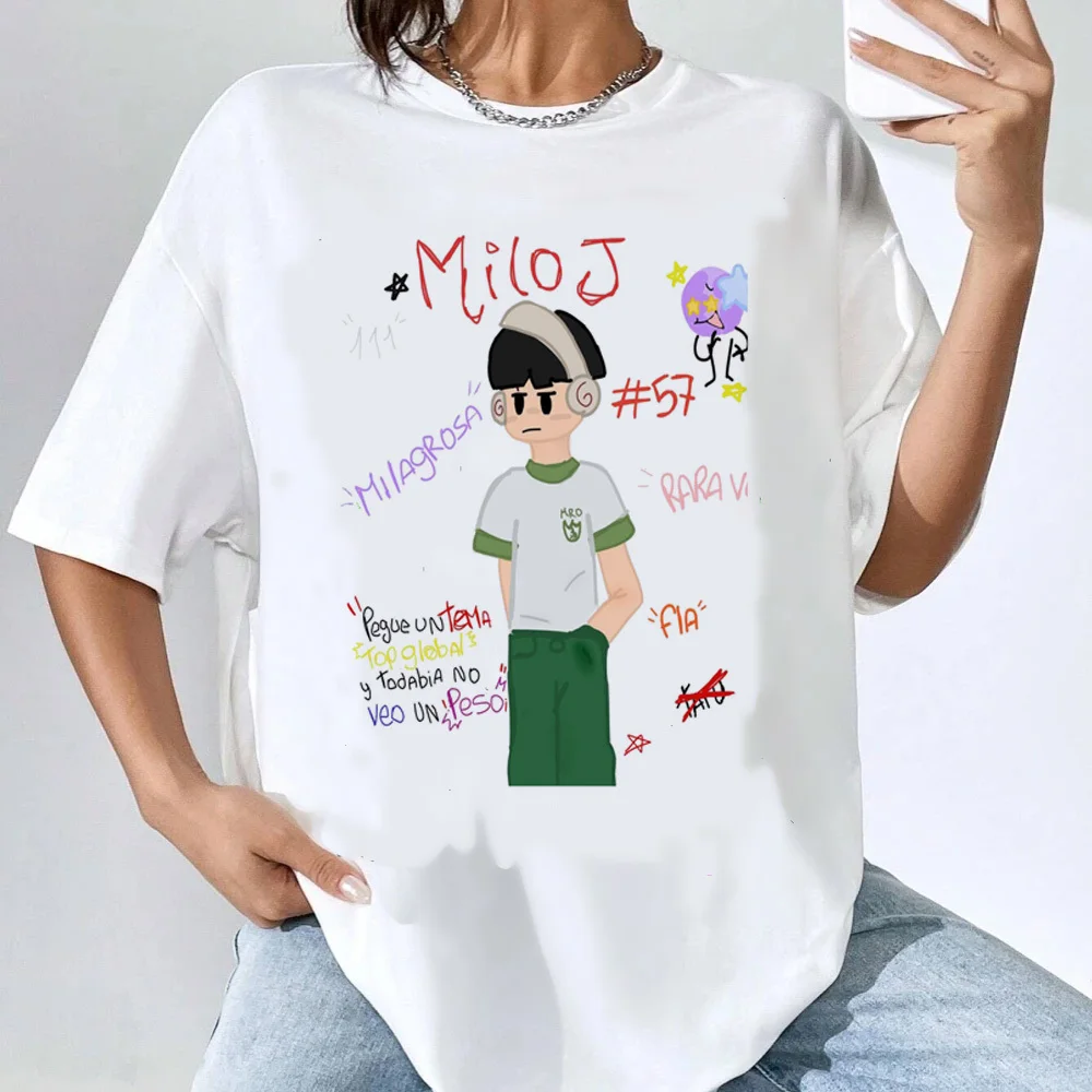 Milo j t-shirt female 80s Pop Culture women Y2k Punk hip hop t shirt Breathable streetwear hip hop Punk