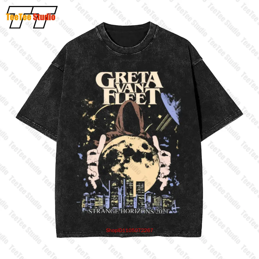 

Greta Van Fleet Tour Vintage Oversized T-Shirt Strange Horizons 2021 Josh Kiszka Paeceful Army 2IKR
