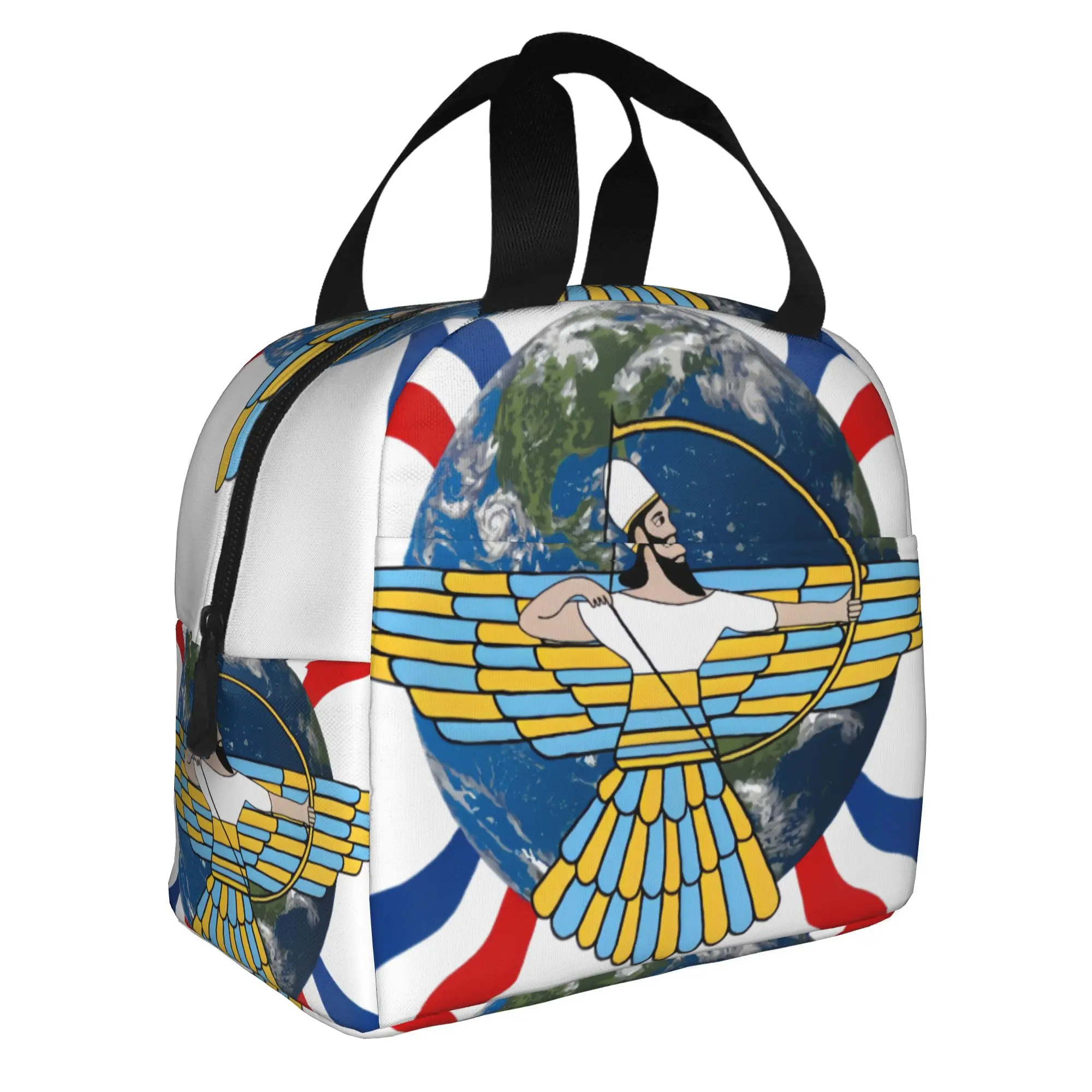 Assyrian Ashuraya Flag Assyria Empire Ator  Lunch Bag Women  Cooler Warm Insulated Lunch Box for Adult Office