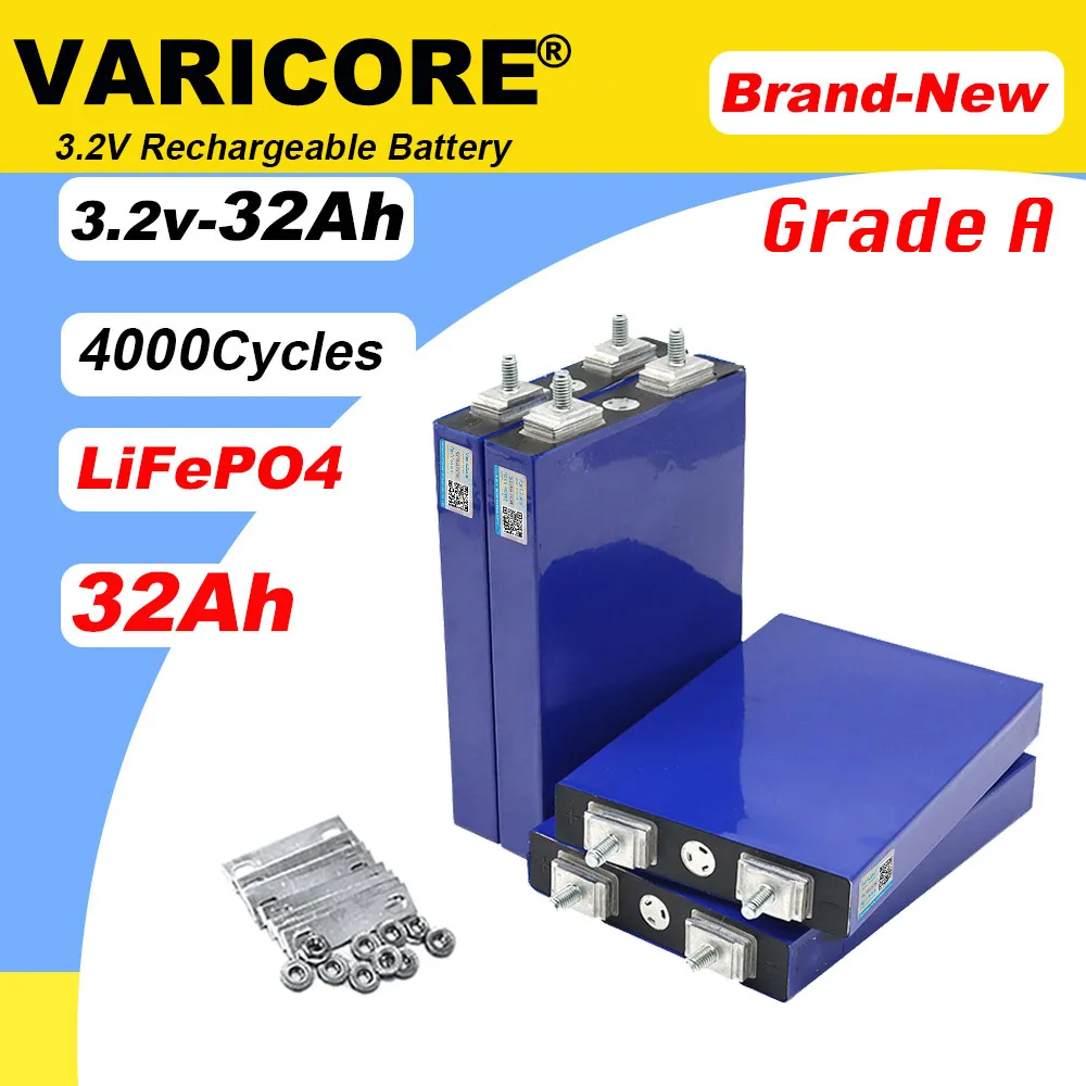 

VariCore 3.2V 32Ah battery pack LiFePO4 phosphate 32000mAh for 4S 12V 24V Motorcycle Car motor batteries modification