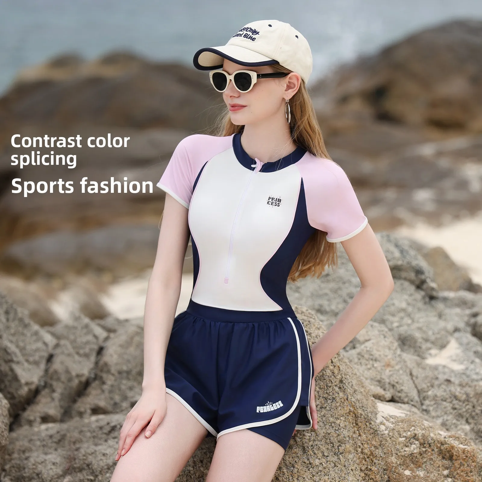 Traje de baño de Disney para mujer, cubierta para el vientre y traje de baño conservador fino de una pieza, traje de baño para vacaciones en la playa en aguas termales