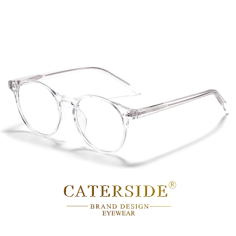 CATERSIDE Vintage Runde Männer Brille Rahmen Hochwertige Marke Design Anti Blau Licht Lesebrille Frauen Optische Rahmen – Detail 13