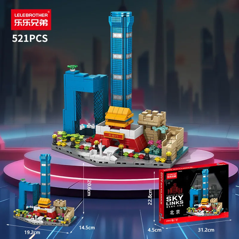 Famous City Skyline Building Blocks Italy Australia New York Dubai Beijing Architecture Model Mini Bricks Assembled Toy For Gift