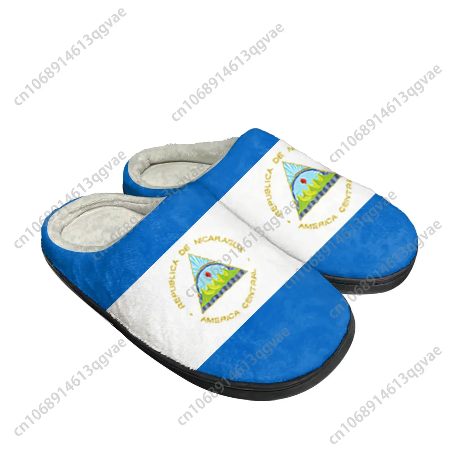 

Nicaraguan Flag Home Cotton Custom Slippers Mens Womens Sandals Nicaragua Plush Bedroom Casual Keep Warm Shoes Thermal Slipper