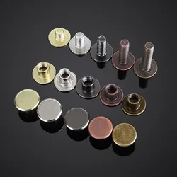 Recipe Album Screw Accessories Nail Rivet Ledger Nail Copper Plated Flat Head Screw Binding Nail 6 Rings Binder Accessories