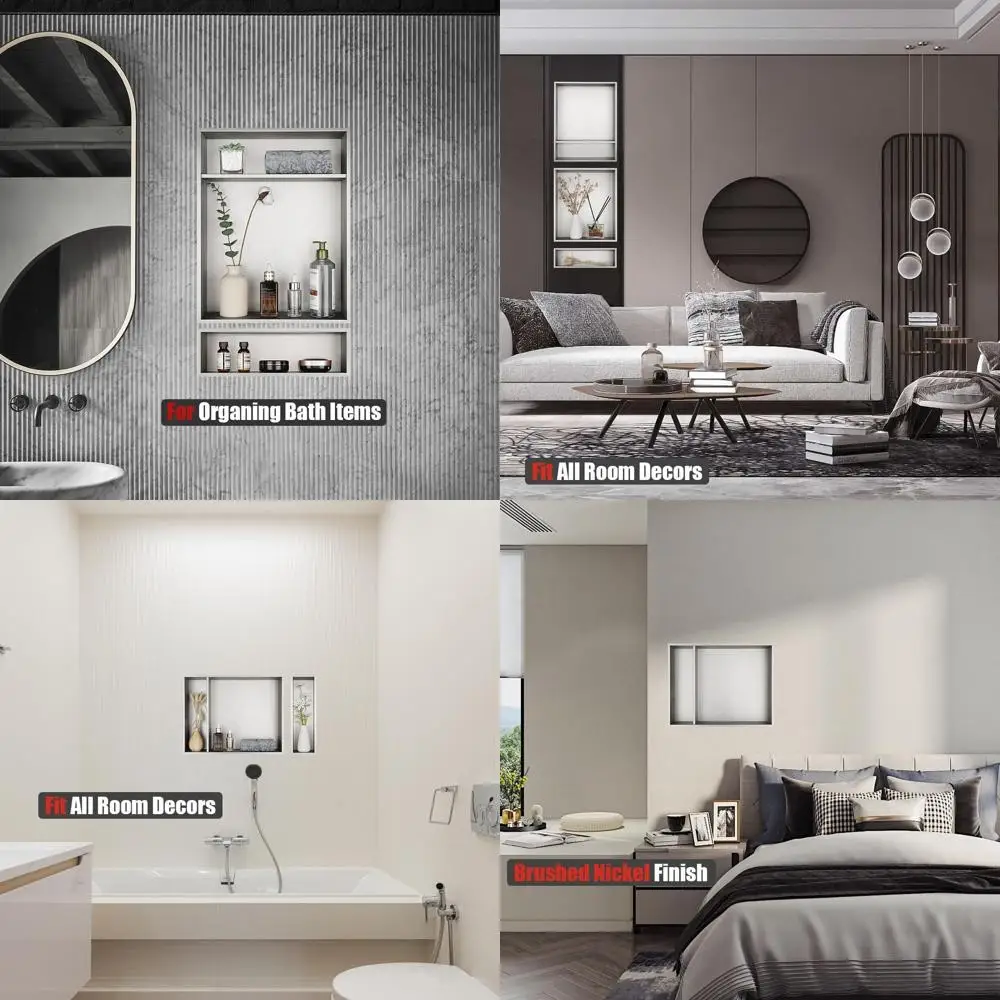 

18x14 матовый никель, двухъярусная полка для душа из нержавеющей стали, органайзер с утопленной кадкой