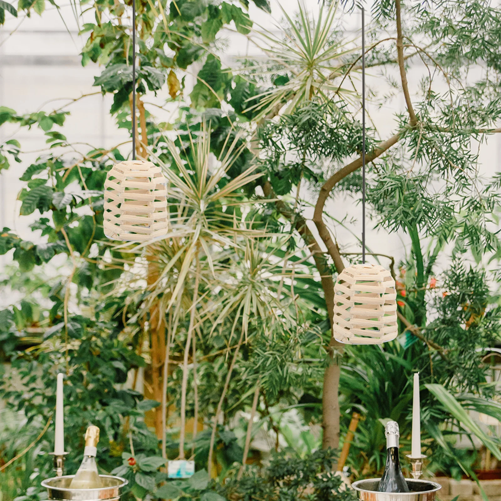 

Bamboo Lamp Shade Mini Lamp Cover Woven Rustic Light Shade for Home Restaurant Hotel Decorative Lampshade Crafting Decor