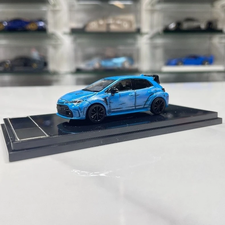 for GCD Toyota GR Corolla Blue Comic Edition Alloy High-End Simulation Car Model 1:64 Limited Ornament