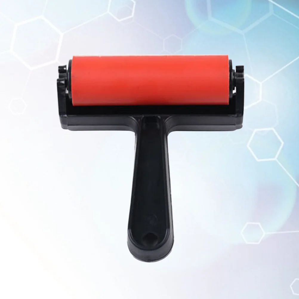 

10cm Professional Painting Roller Ink Block Stamping Brayers Plastic Frame Smooth Roll Easy Grip Painting Tool