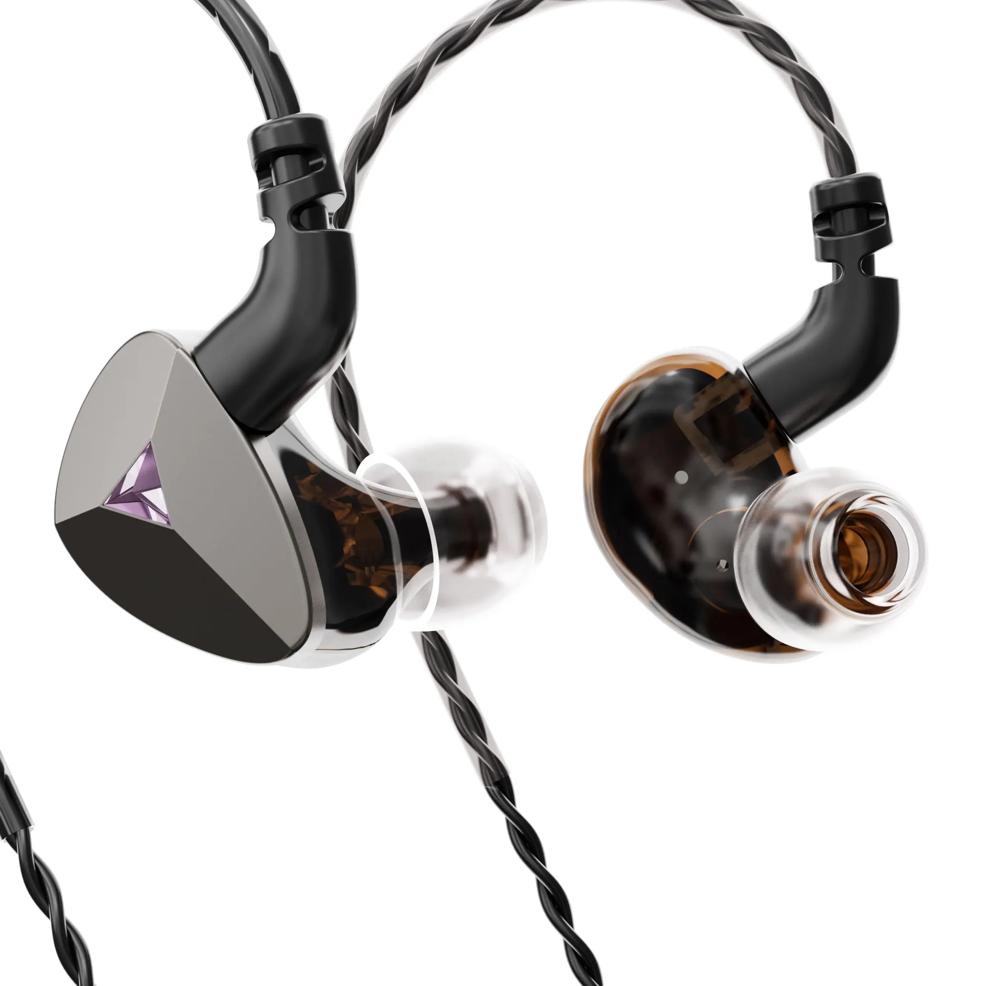 

HiFi Wired Earbuds, Gaming Earbud,Driver in Ear Monitor,Hybrid IEM Earphones Detachable Cable for Musician With Mic, USB C