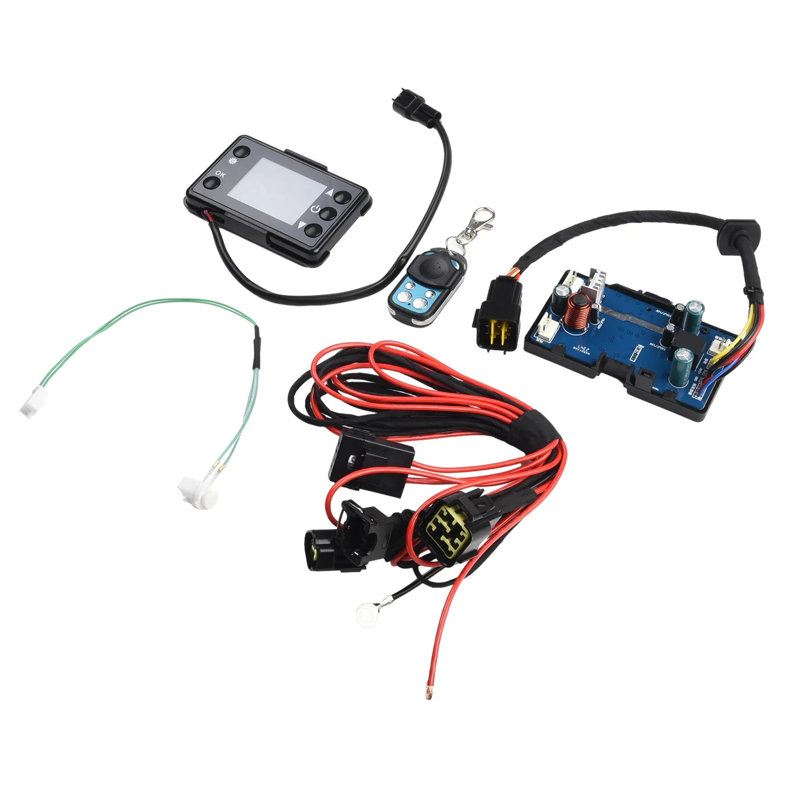 

12V 24V Air Diesel Heater LCD Monitor Control Motherboard Remote Wire Harness LCD Switch & Remote & 1x Mother Board 1xWire