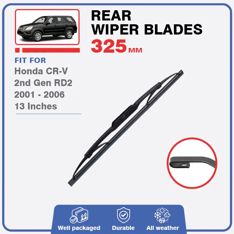 Rear Wiper Blades For Honda CR-V CR V CRV 2nd Gen RD2 Silicone 2001 - 2006 Windscreen Windshield Back Window Accessories 2004