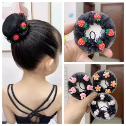 2PCS Gift Fabric Hair Net Animal Fruit Little Hair Set Coil Hair Artifact Kid