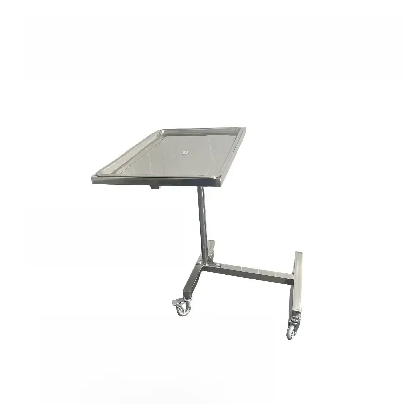 Adjustable Height Stainless Steel Medical Trolley with Wheels for Operating Room Clinic Use Mobile Storage Cart Apparatus