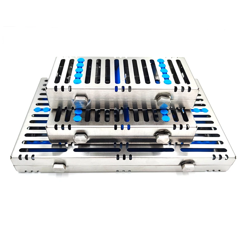 Dental Sterilization Rack Surgical Autoclavable Sterilization Box Dental Cassette File Burs Disinfection Tray Dentist Tools