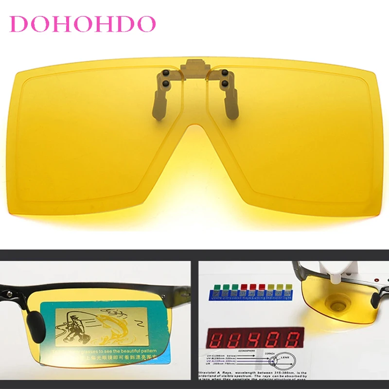 

Oversized One-Piece Anti-Glare Clip-On Sunglasses Women UV400 Retro Night Vision Outdoor Sports Driving Polarized Goggles Unisex