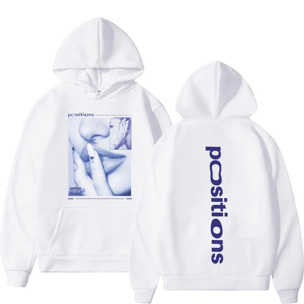Men's Ariana Grande Album Retro Pattern Hoodie, Unisex, Fashionable Pullover, Autumn/Winter Long-Sleeved Loose Casual Sweatshirt