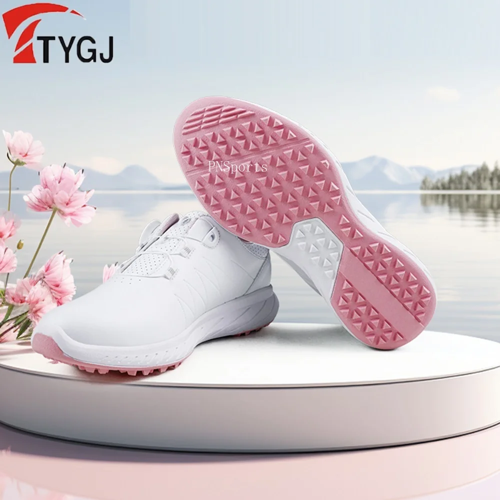 TTYGJ Golf Shoes Women Waterproof New Golf Sneakers Outdoor Walking Anti Slip Athletic Sneakers Lady Lightweight Sports Shoes