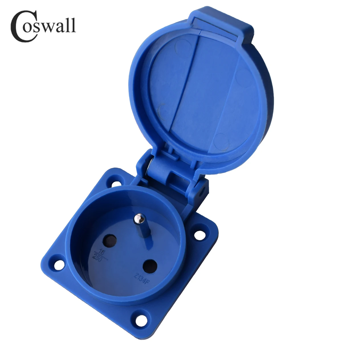 COSWALL IP54 Industrial Waterproof German/French Socket with Cover