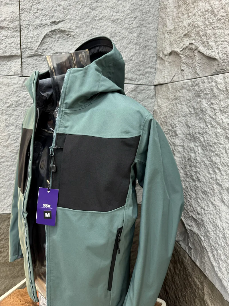 Outdoor Herren Softell Jaet 3D Tailoring Warm Fce Kapuze Winddichter wasserabweisender Stand Fit Long Sve Herbst Winter