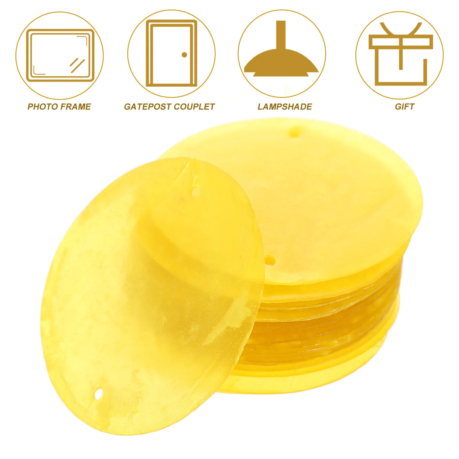 

100Pcs Shell Pieces Decor Round Natural Shells Slices for DIY Jewelry Making Pendant Craft Accessories Wind Catcher