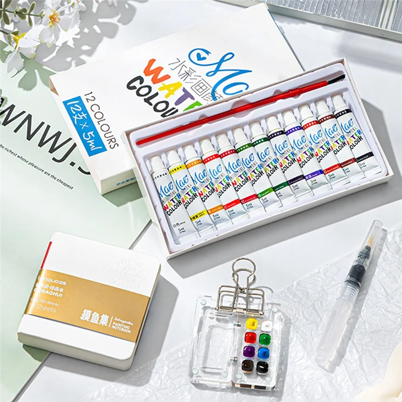 

SR-Travel Ready Paint Palette Bundle, Mini Travel Paint Palette Acrylic, Travel Paint Palette Mini With Binder Clips