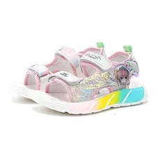 

Fashion Girls Sandals Rainbow Sole Children Beach New Summer Kids Princess Leather Casual Shoes