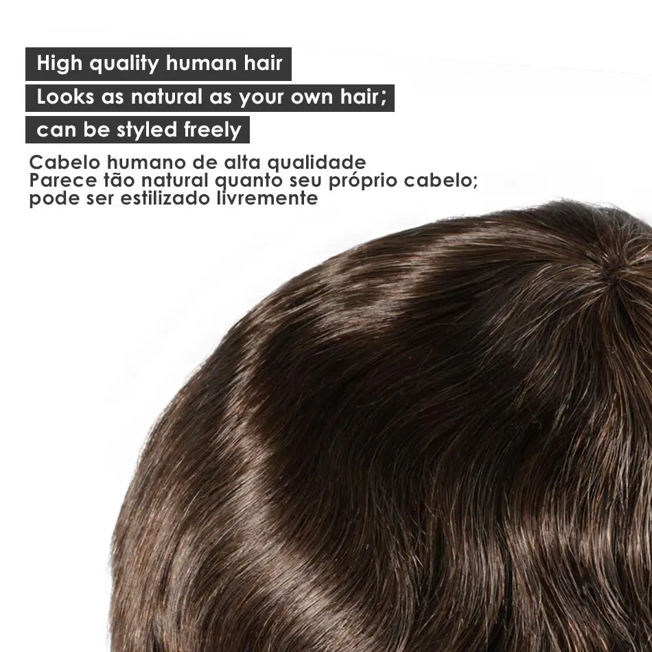 Australia Toupee Men Natural Lace PU Base Parrucche maschili 100% capelli umani Protesi capillare da uomo Spedizione gratuita